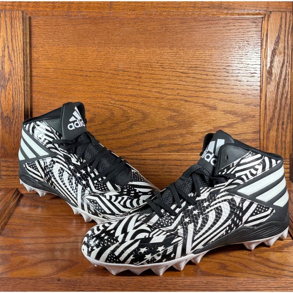 adidas Other - Adidas Freak Mid Football Cleats Mens 11.5 Black White Stars Stripes Q16091